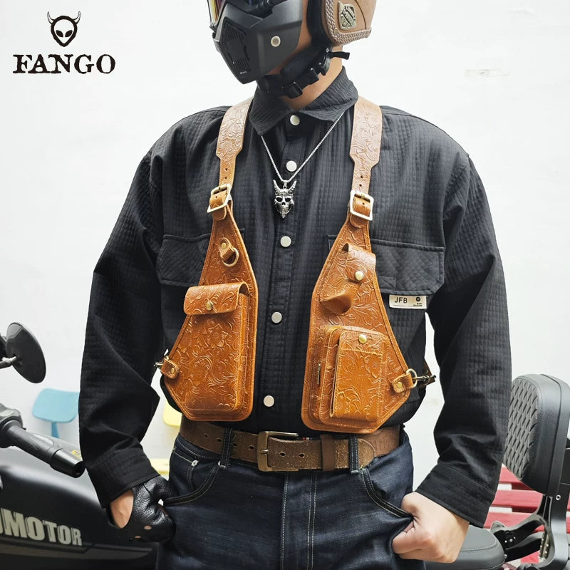Fanguo Leather Workwear Vest Bag