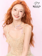 PP Streamer Bow Pearl Love Necklace