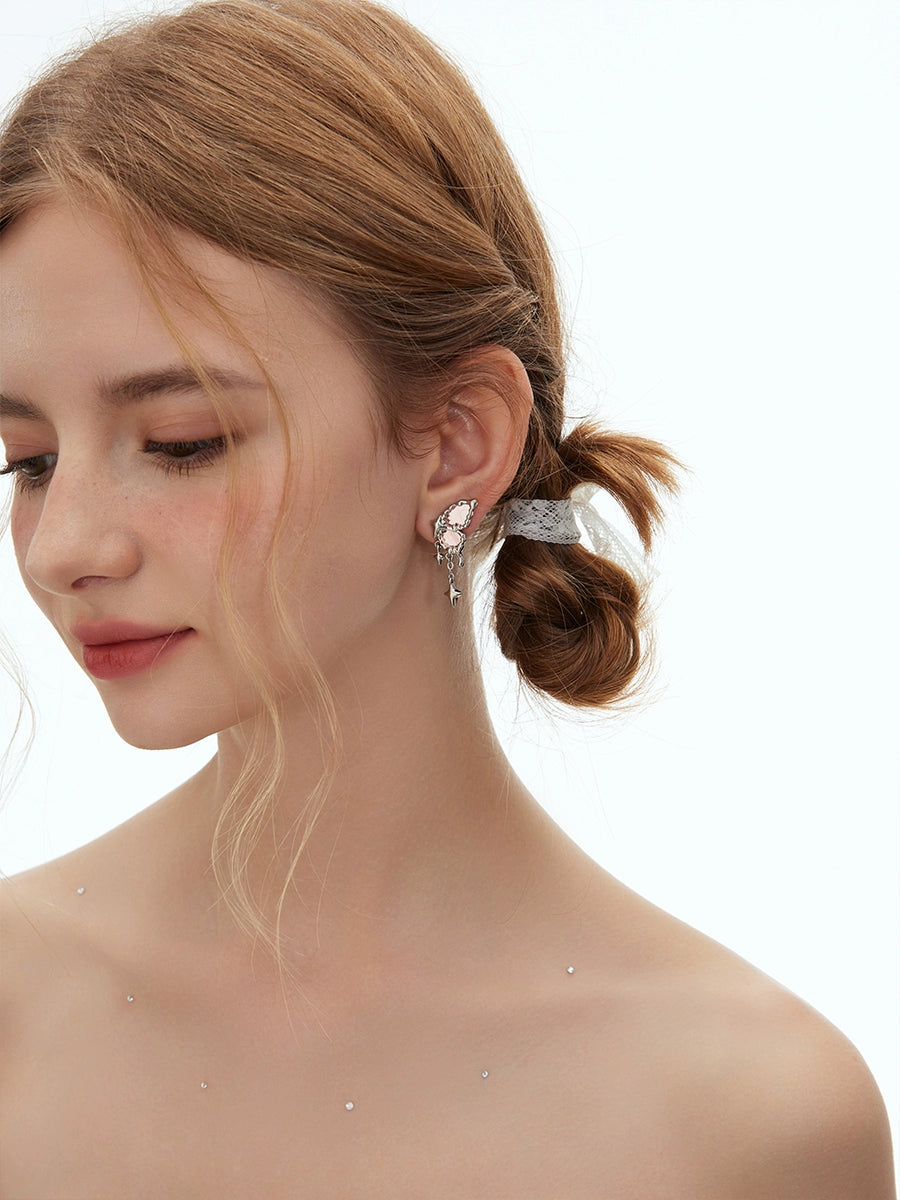 BULUBULU Mirror Butterfly Pink Earrings