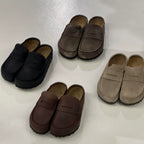 Cowhide Birkenstock Half Slippers