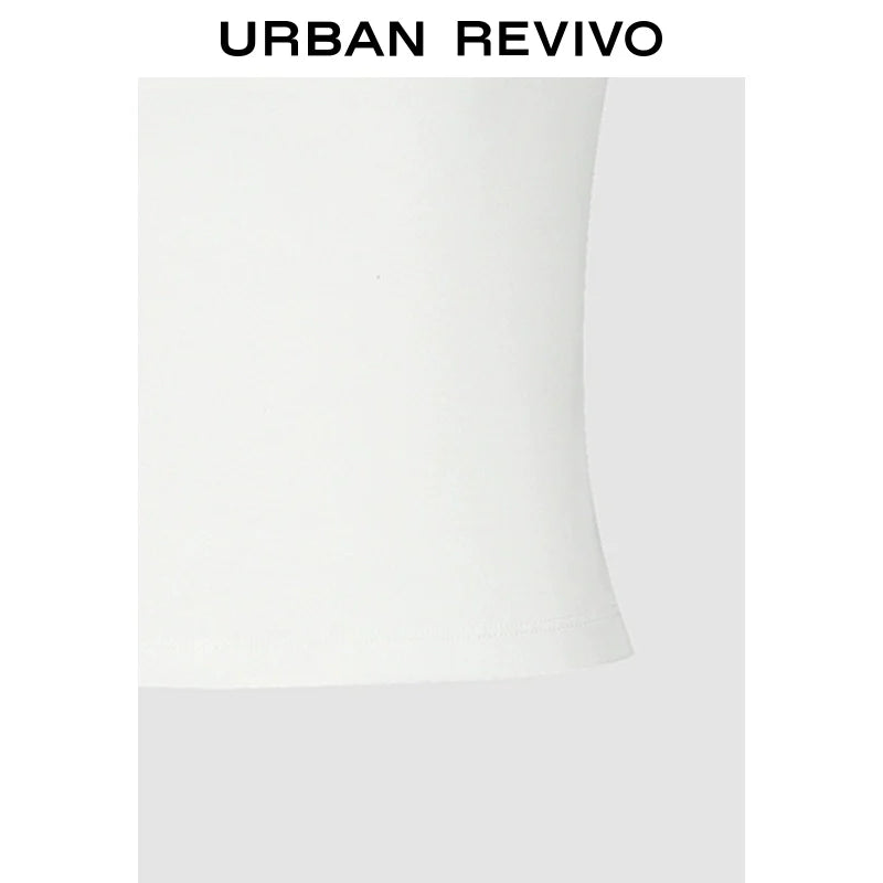 URBAN REVIVO Contrasting Splicing Slim and Thin Sling Vest