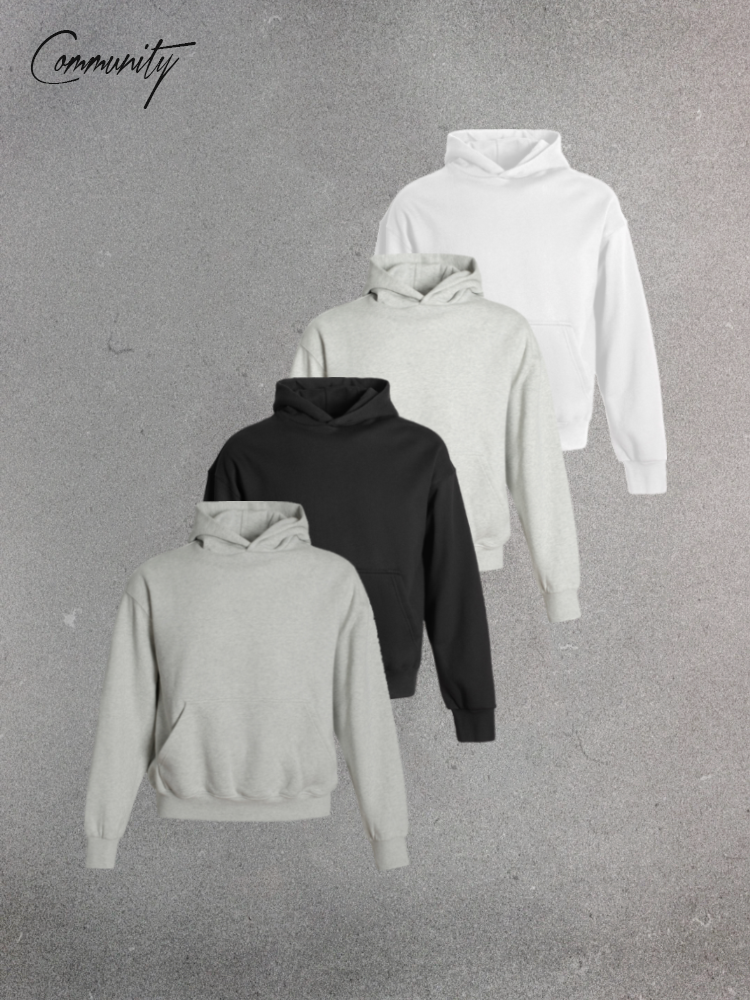 Community Clean Short Hooded Sweatshirt