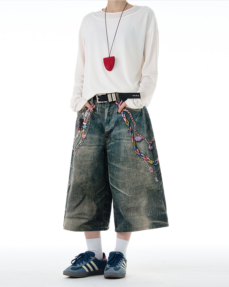 MADWITCH denim shorts