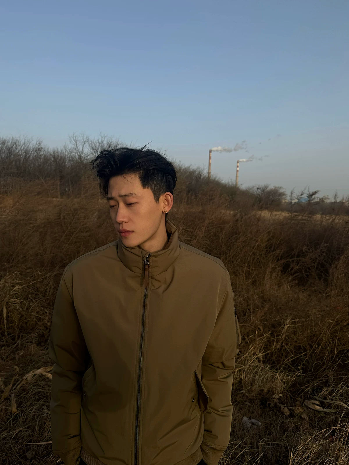 sostine Military Water Repellent White Duck Down Jacket