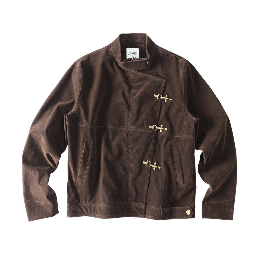CoosRetro Autumn Faux Suede Airplane Button Jacket