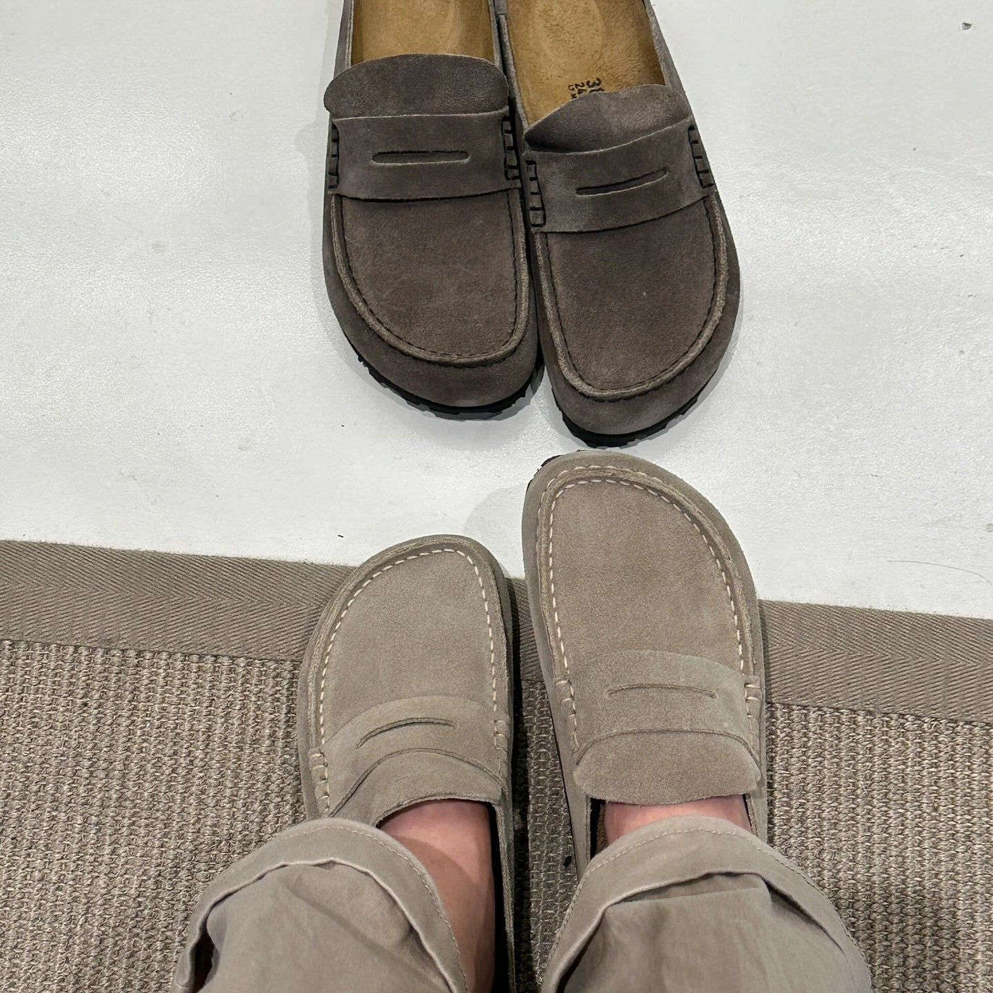 Cowhide Birkenstock Half Slippers