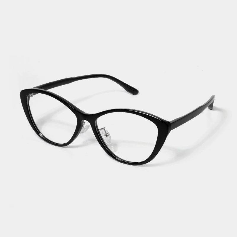 PLCOIN Cat-Eye Tortoise Shell TR Large Frame Adjustable Nose Glasses