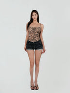 Jim Kennet Leopard Slim Fit Stretch Suspender Dress