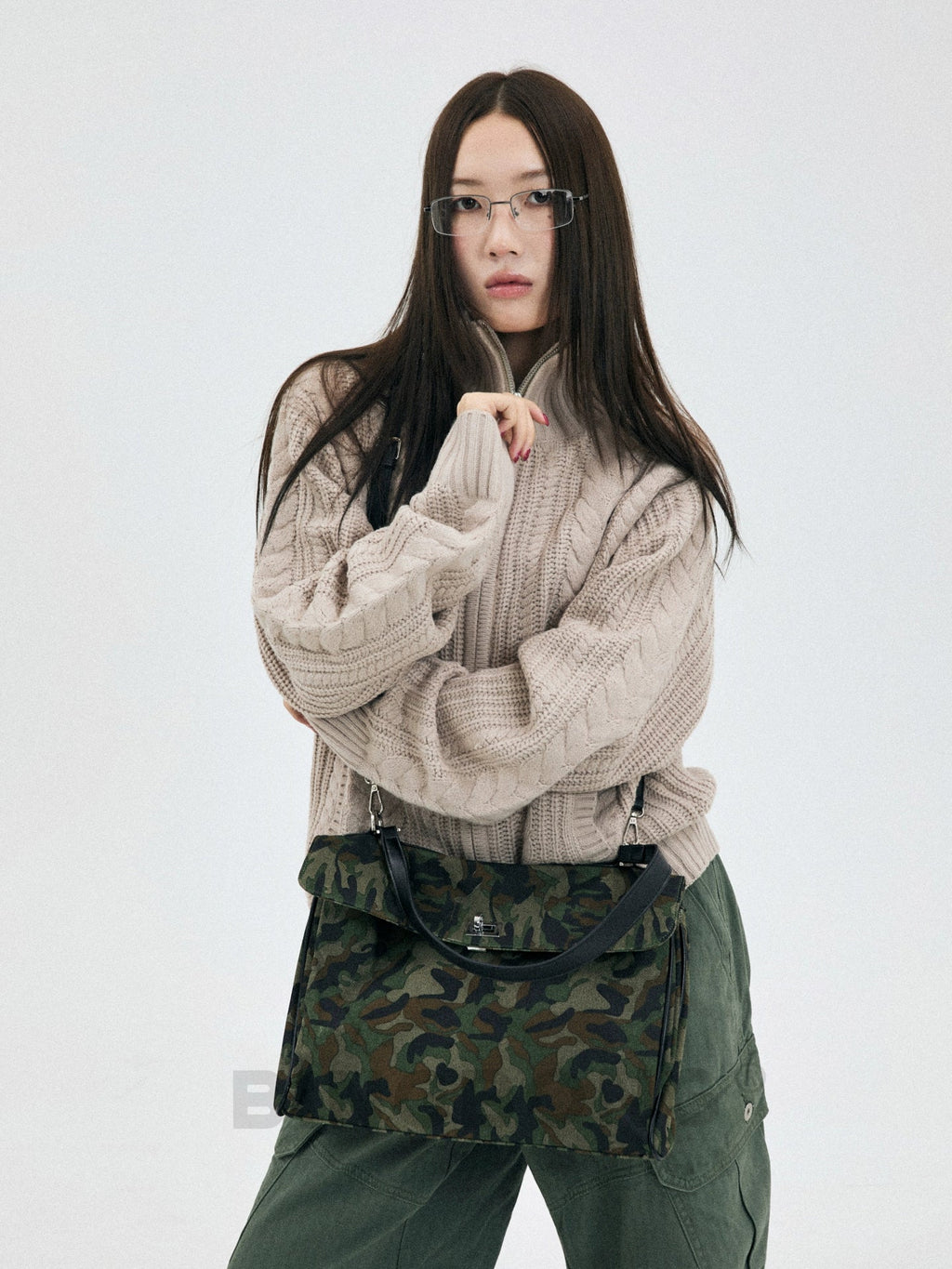 BINGBONG Vintage Canvas Underarm Bag