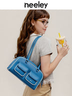 Neeley Large Cowhide Boston Shoulder Bag