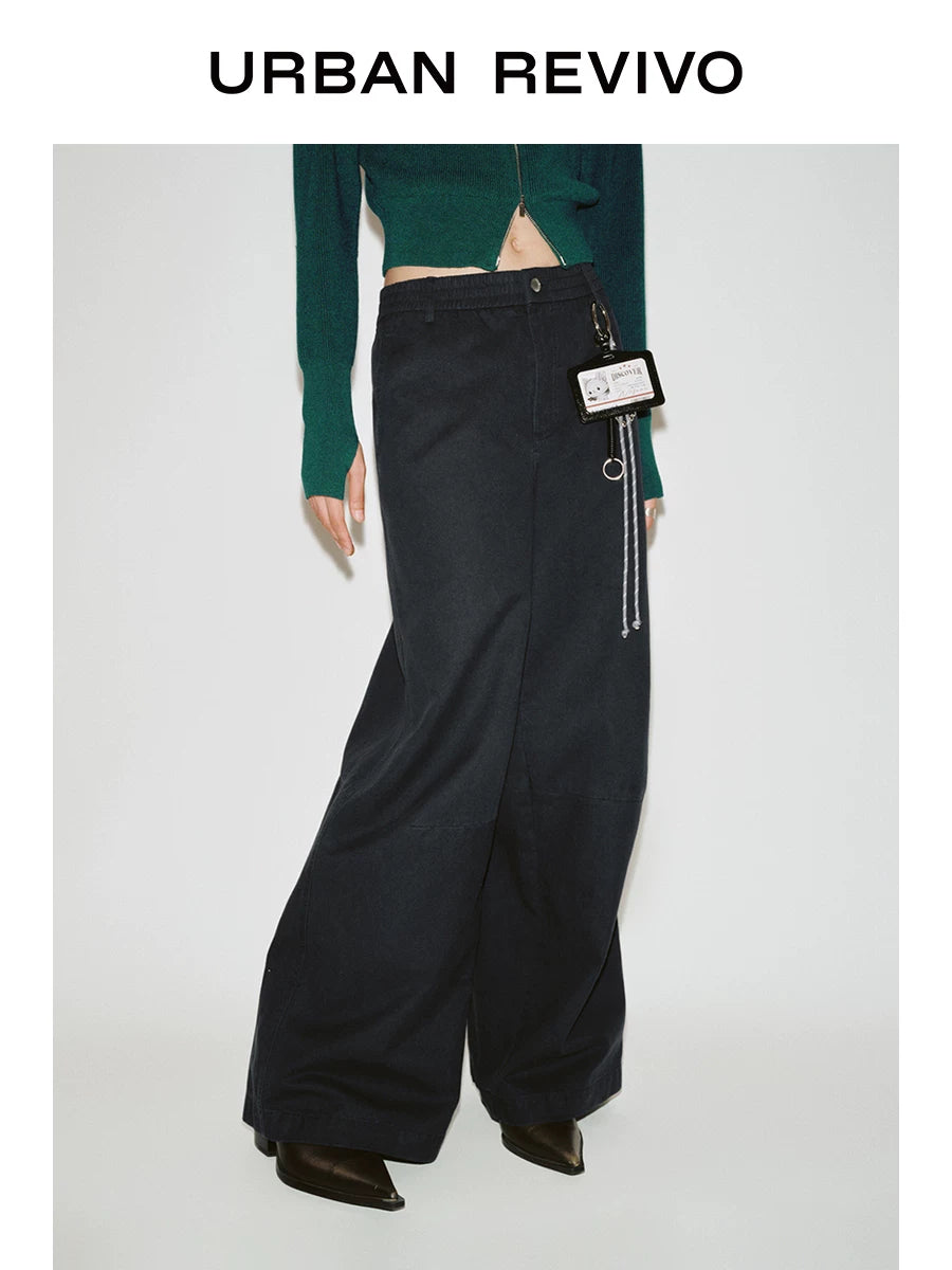 Urban Revivo Pendant Elastic Waist Wide Leg Pants