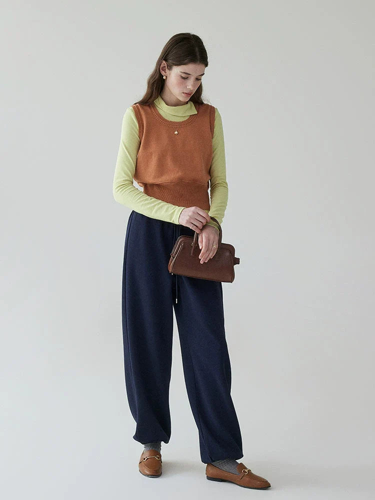 VOOE Waist Sleeveless Knitted Vest