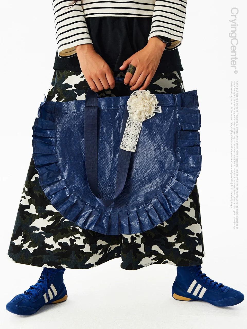 CryingCenter Shell Pleated Woven Bag