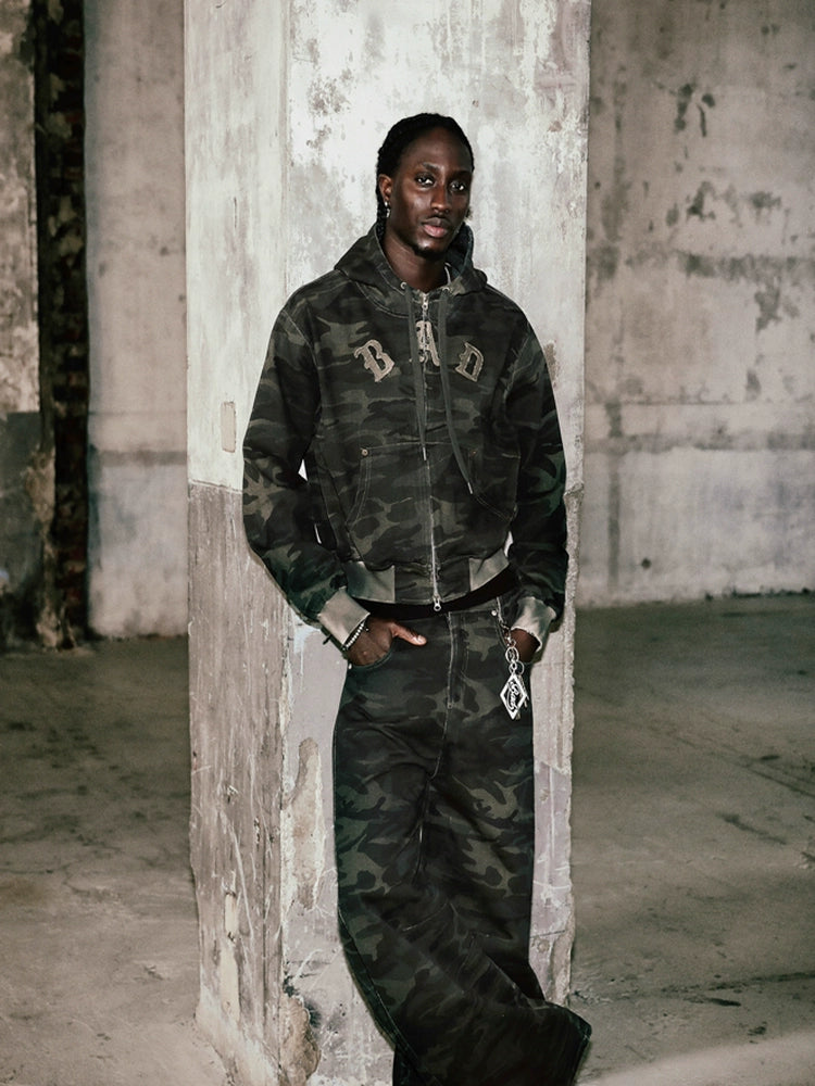 BADBLOOD American Casual Plaid Scimitar Pants