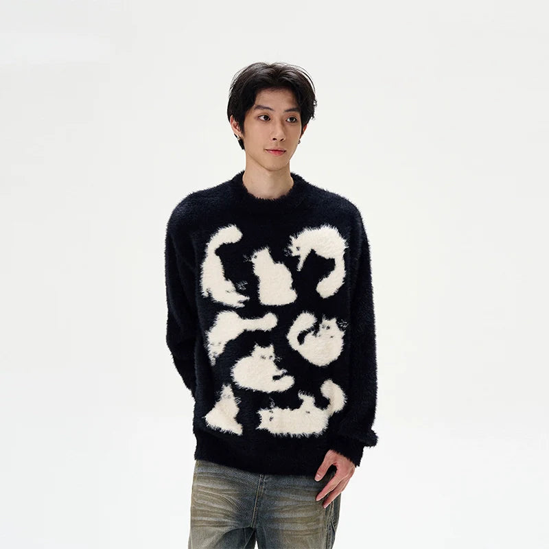 77Fight Cats Fuzzy Sweater