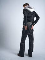 noEmosen RUDEBART Skull Silver Thread Puree Straight Jeans