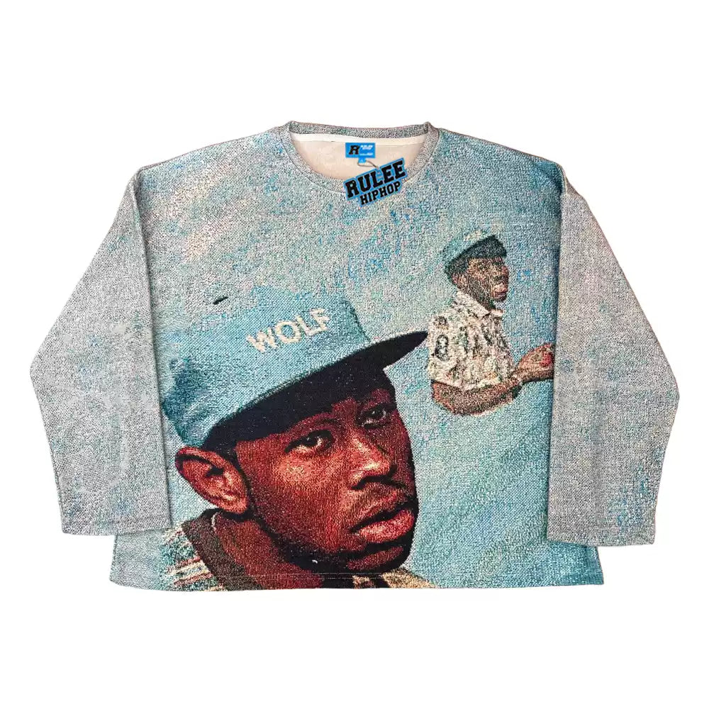 Rulee Black Fear Tyler Creator Illustration Crewneck Long Sleeve