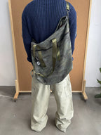 InsGale Washed Camouflage Rough Crossbody Tote Bag