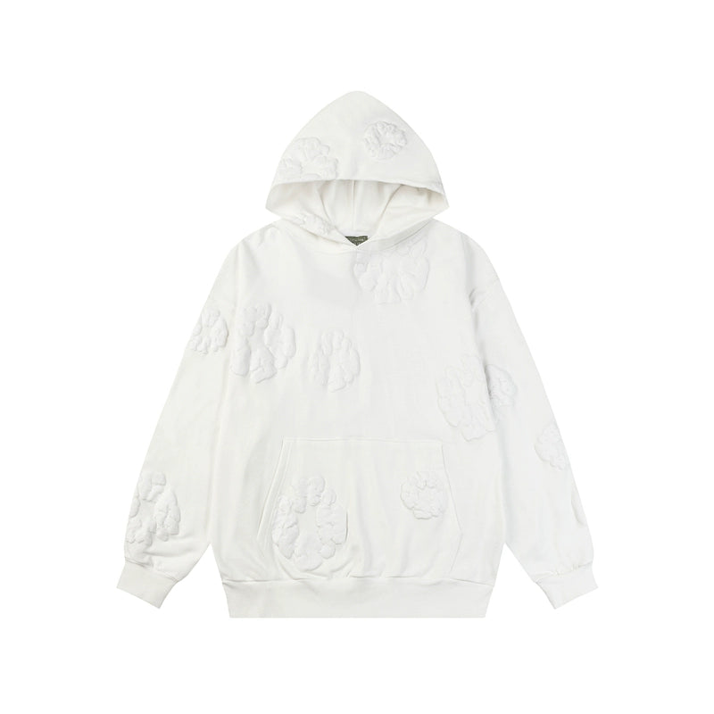FOG x Denim Tears cotton puff print classic American loose hoodie