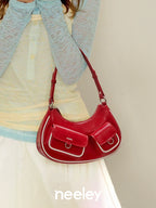 Neeley Leather Crescent Saddle Bag