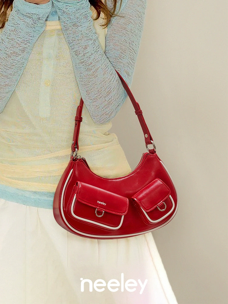 Neeley Leather Crescent Saddle Bag