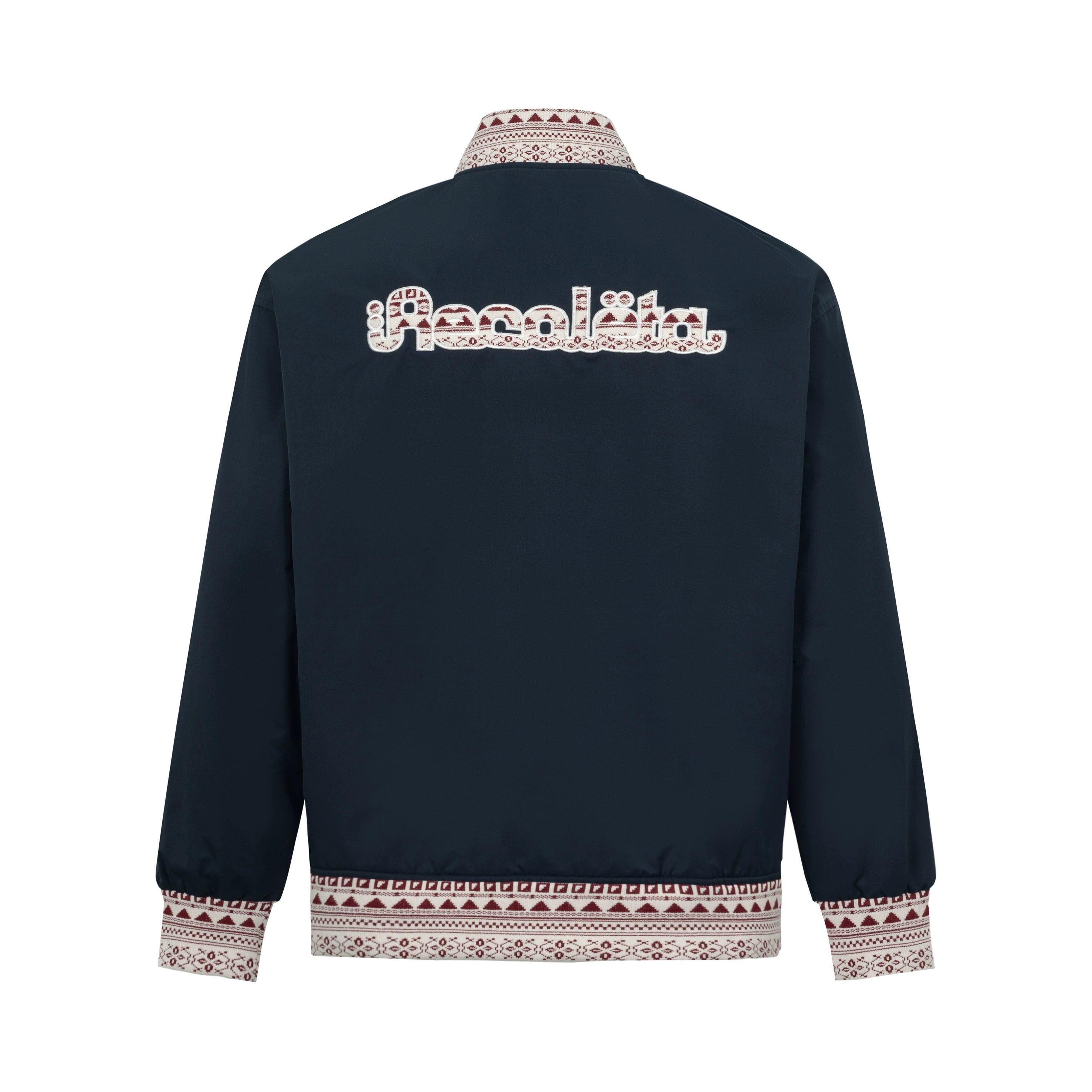 RECOLETA New Chinese Patchwork Baseball Collar Jacket