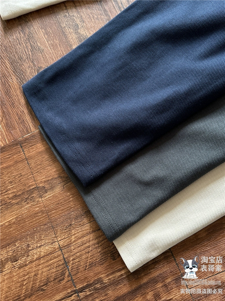 Japanese Draped Straight-Leg Cotton Trousers