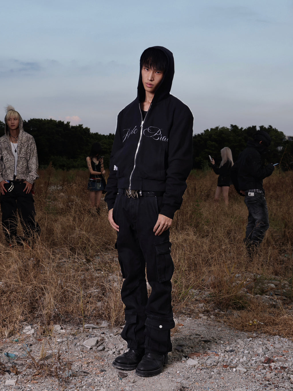 noEmosen CN Reversible Printed Hooded Sweatshirt