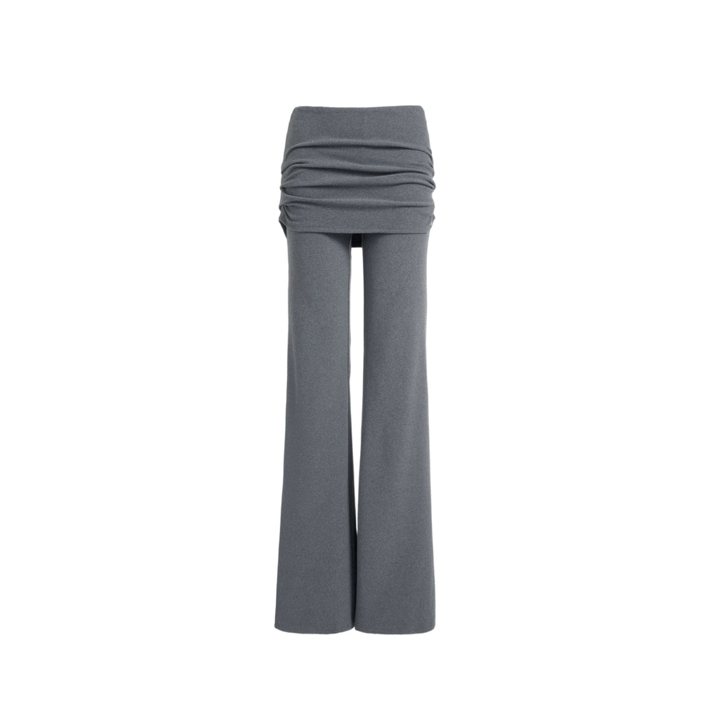ABMY® Pleated High-Waist Flared Sweatpants