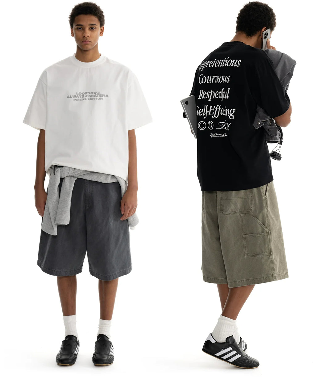 Loopsoon Old Loose Tooling Casual Shorts