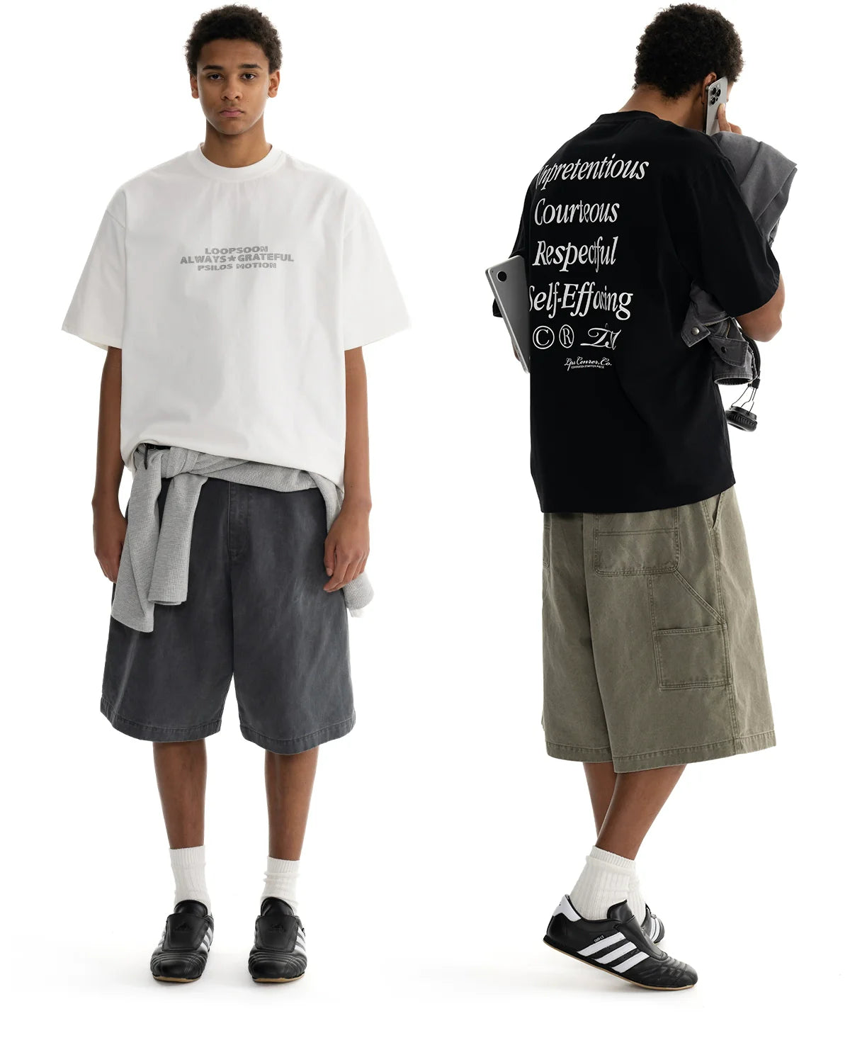 Loopsoon Old Loose Tooling Casual Shorts