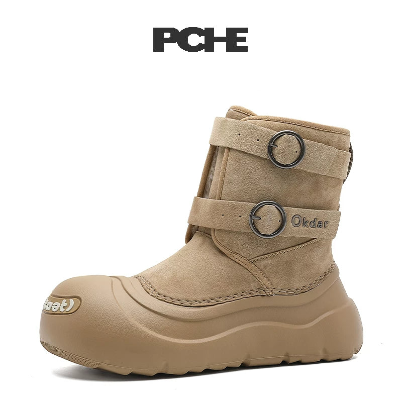 PUCH Gray Open Smile Snow Boots