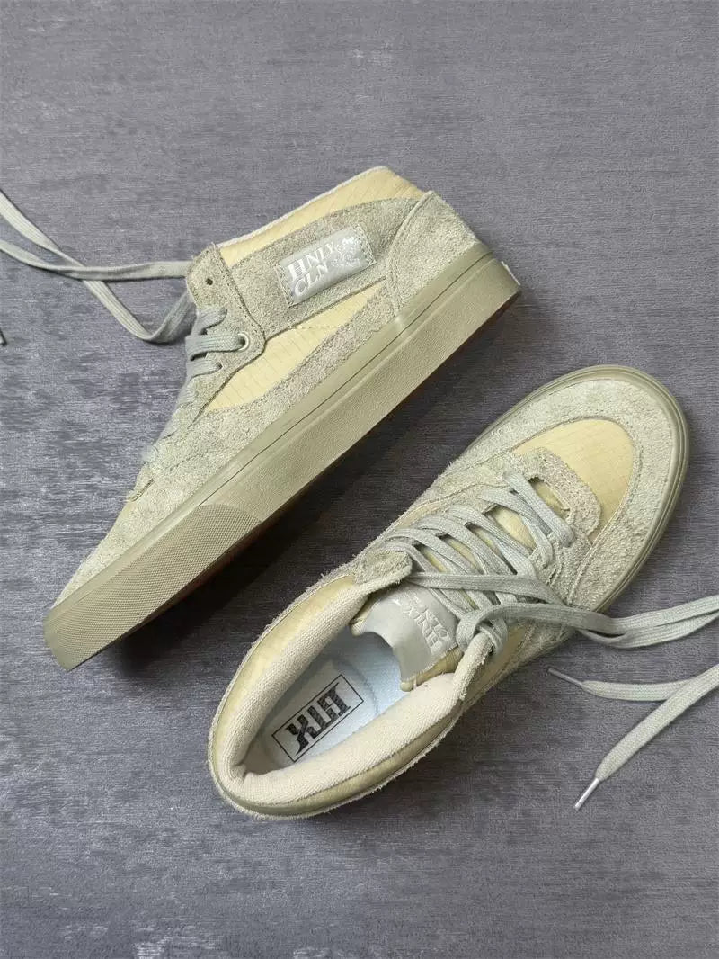 HNLY CLN Retro Gray Green Suede Skate Shoes