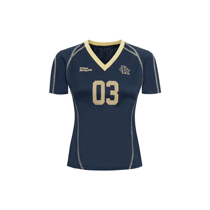 RECOLETA Contrast Digital Print Football Tee