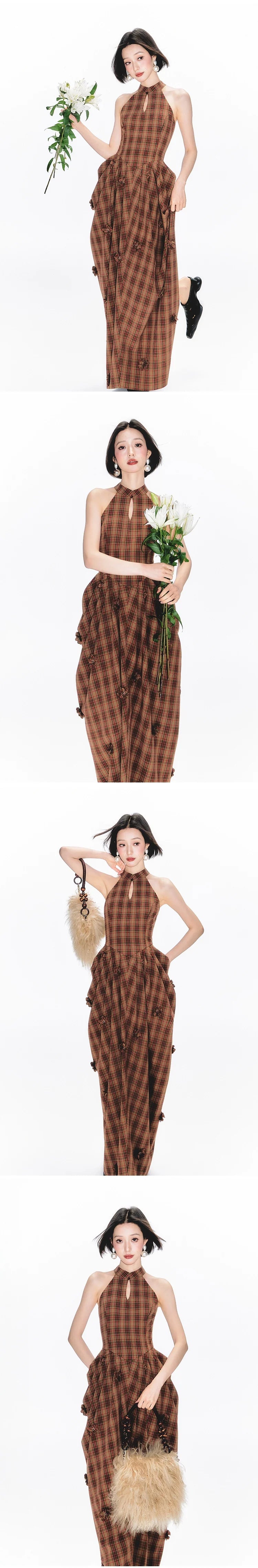 YEDM Plaid Sleeveless Dress