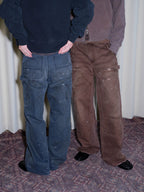 VLABMADE Old Ink Splashing A Word Straight Overalls