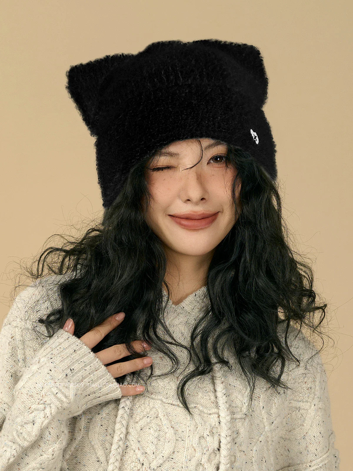 YORSOY Ear Wool Warm Knitted Hat
