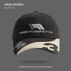 Kac Retro Color-block Embroidered Baseball Cap