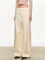 Anna Aneae Straight Casual Wide-leg Jeans