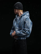 WHOOSIS Woven Fabric Rope Embroidery Hooded Jacket