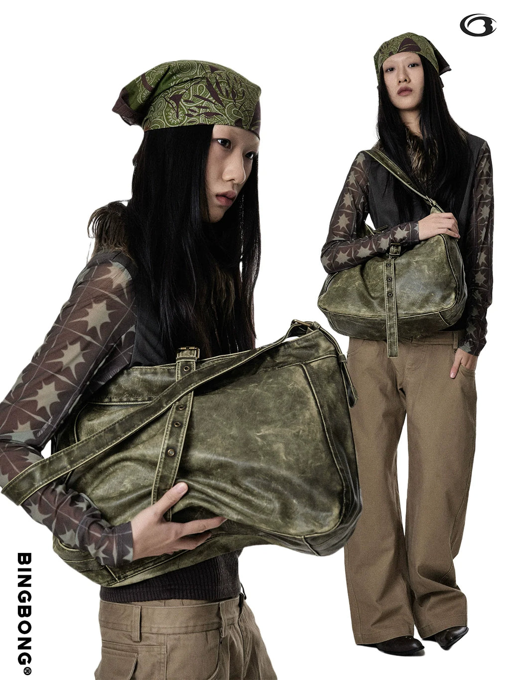 BINGBONG Retro Commuter Tote Bag Large Capacity Slack Bag