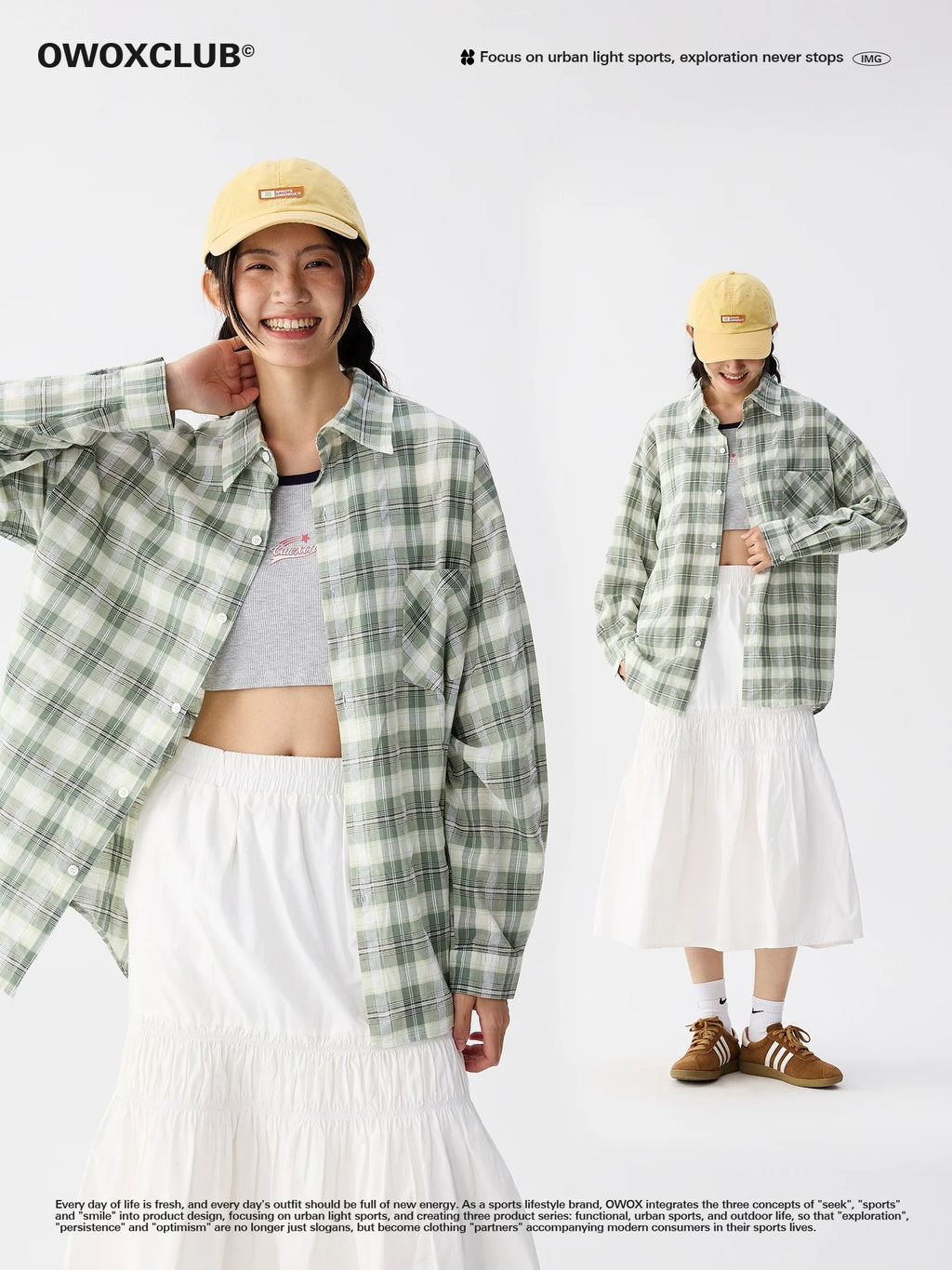 OWOX Loose Casual Checked Lapel Versatile Shirt