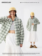 OWOX Loose Casual Checked Lapel Versatile Shirt