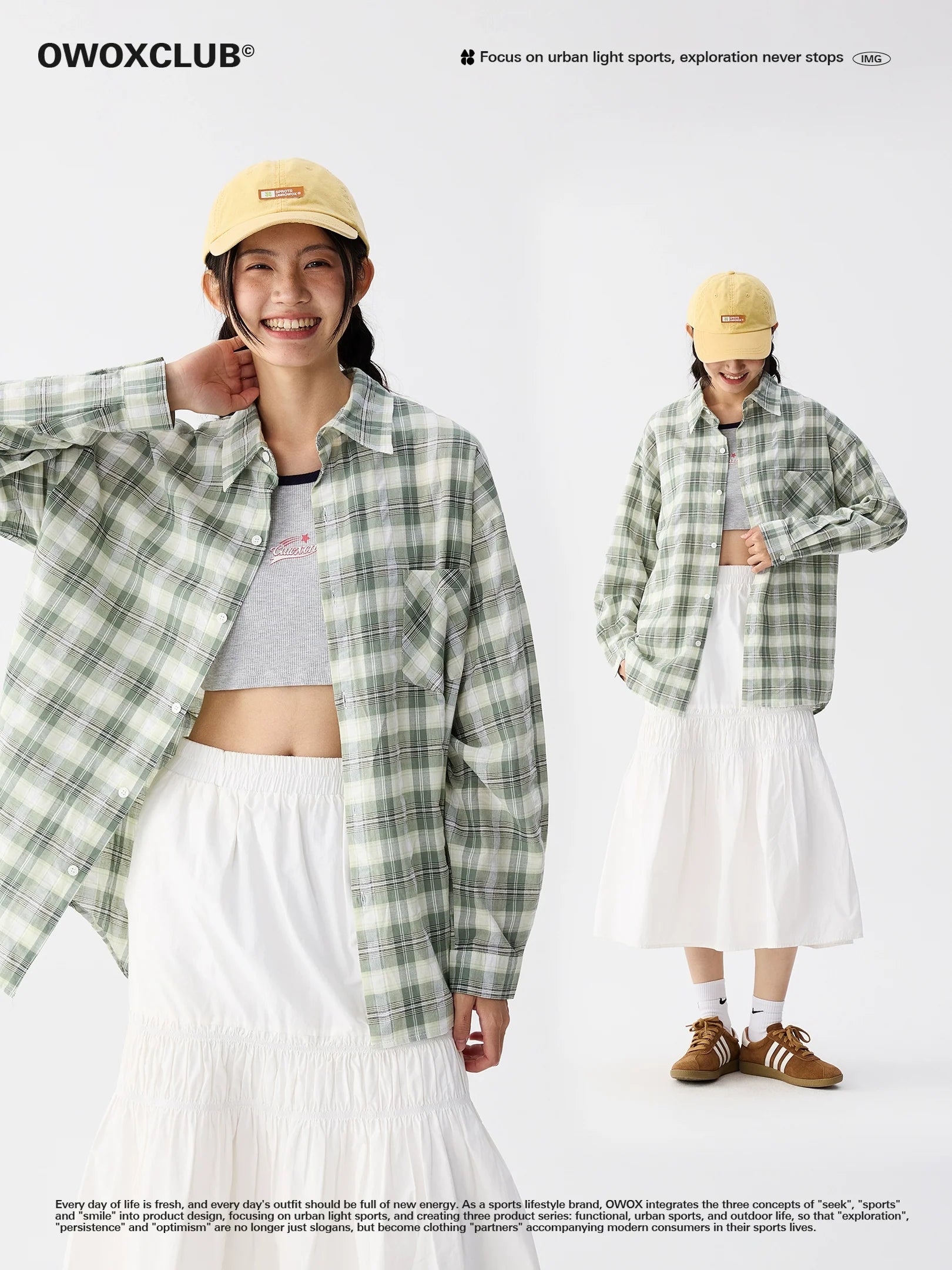 OWOX Loose Casual Checked Lapel Versatile Shirt
