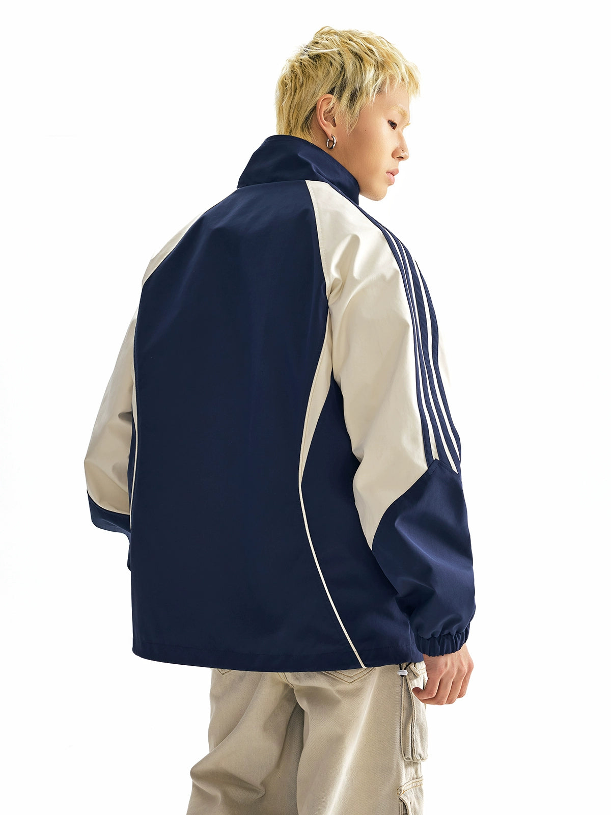 TIRED Contrast Stand-Collar Sports Jacket