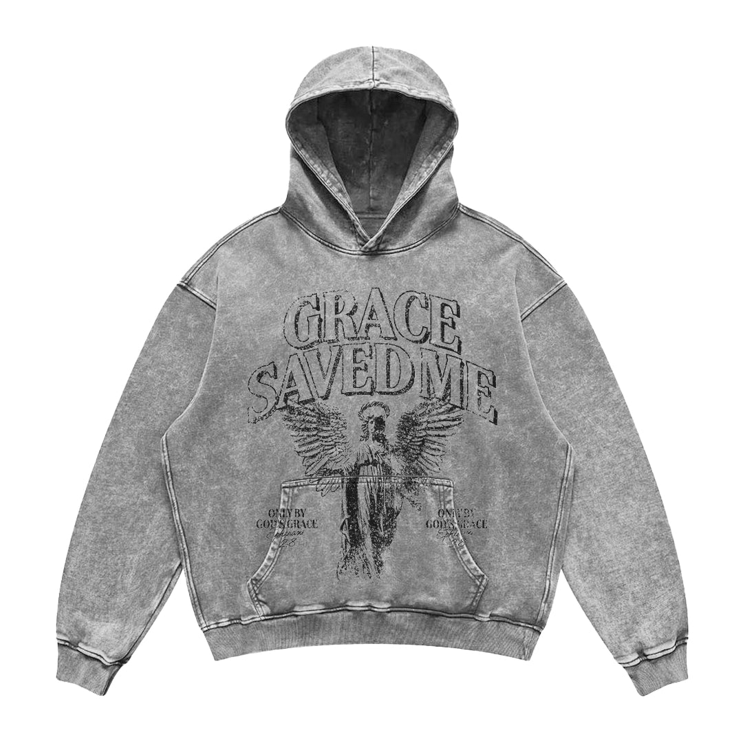 BOMBA STUDIO Washed Distressed Street Hoodie