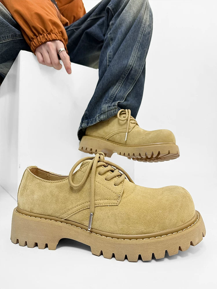 Breathable Derby Low Top Work Suede Shoes