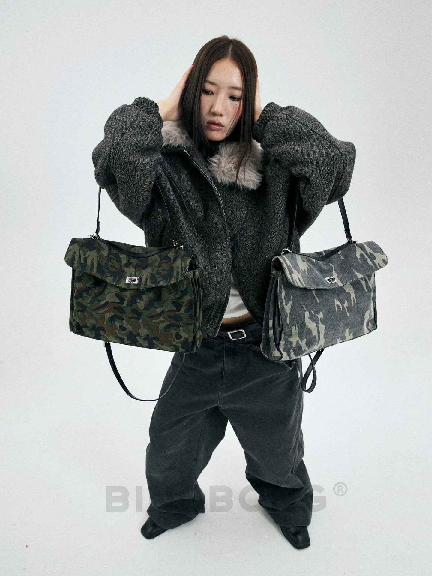 BINGBONG Vintage Canvas Underarm Bag