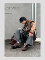 HANQIAORJI Retro Brown Casual Training Shoes