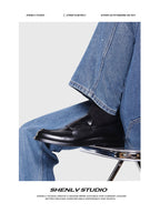 SHENLV STUDIO Vampire embossed cowhide loafers